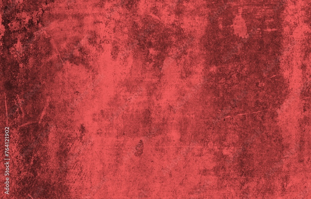 Obraz premium A textured background featuring deep red tones with a distressed, grunge appearance. The surface shows scratches and uneven patterns, creating a vintage feel.