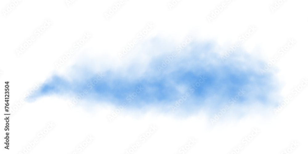 Blue fog in slow motion. Realistic atmospheric blue smoke. Red fume slowly floating rises up. PNG.
