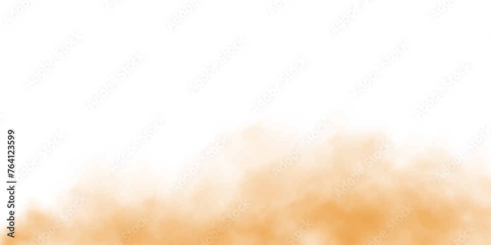 Yellow fog in slow motion. Realistic atmospheric yellow smoke. Red fume slowly floating rises up. PNG.
