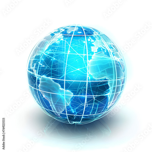 blue globe isolated on white