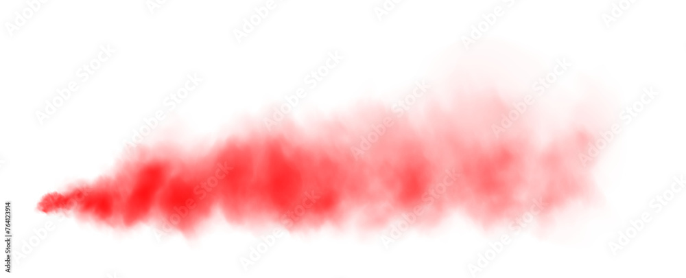 Red fog in slow motion. Realistic atmospheric red smoke. Red fume slowly floating rises up. PNG.
 - obrazy, fototapety, plakaty 