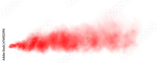 Red fog in slow motion. Realistic atmospheric red smoke. Red fume slowly floating rises up. PNG. 