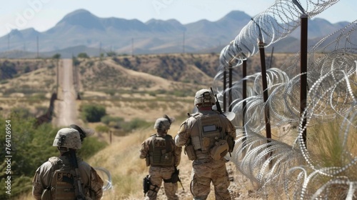 Military at the border photo