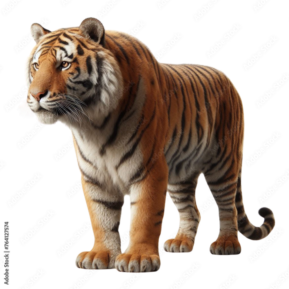 Majestic Tiger on Transparent Background: Perfect for Design Projects