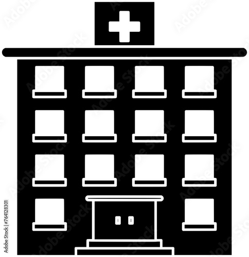 medicine illustration hospital silhouette clinic logo building icon medical outline emergency modern health architecture design exterior care doctor office shape healthcare treatment ambulance for
