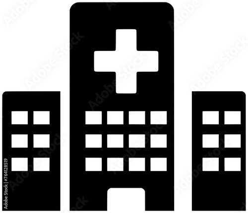 medicine illustration hospital silhouette clinic logo building icon medical outline emergency modern health architecture design exterior care doctor office shape healthcare treatment ambulance for