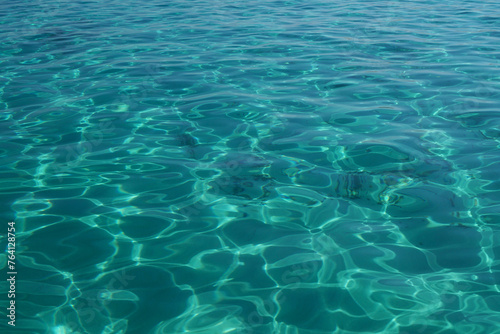 Acqua marina color turchese trasparente cristallina del mare di sicilia fondale favignana italia  photo