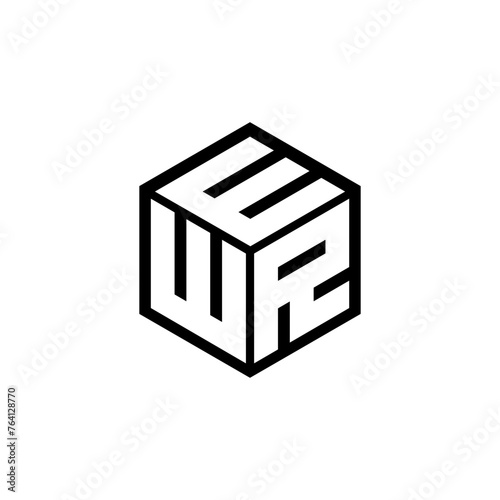 WRE letter logo design with white background in illustrator, cube logo, vector logo, modern alphabet font overlap style. calligraphy designs for logo, Poster, Invitation, etc. photo