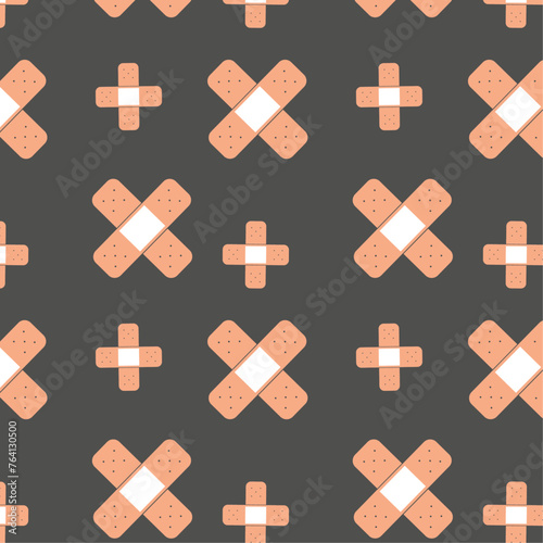 Medicine patch seamless patch pattern for wrapping paper