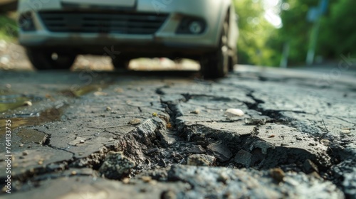Damage to the asphalt
