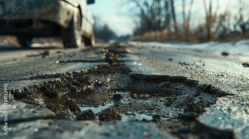 Damage to the asphalt