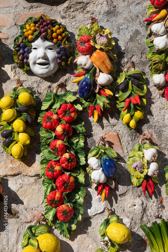 Vintage ceramic decorative sculpture collection in south of Italy - Sicily. © Paolo Gallo