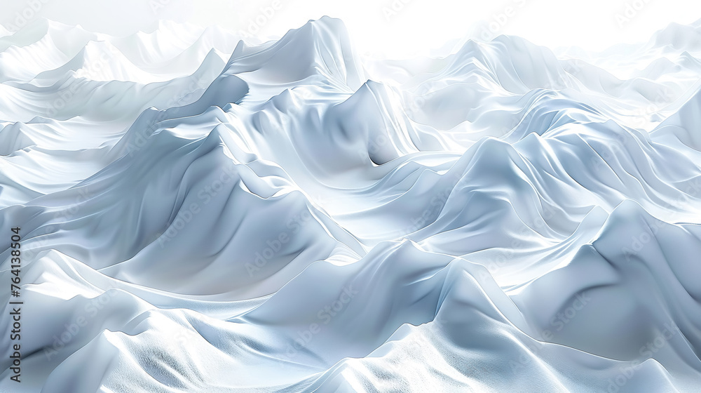 Fototapeta premium Serene monochromatic waves with peaks and valleys suggesting calmness and balance.