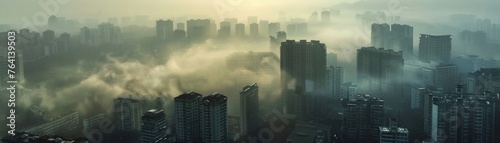 A City engulfed by unhealthy air