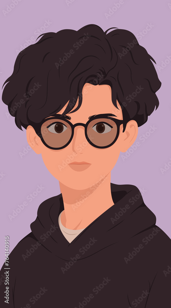 portrait of a person with glasses portrait of a person with glasses