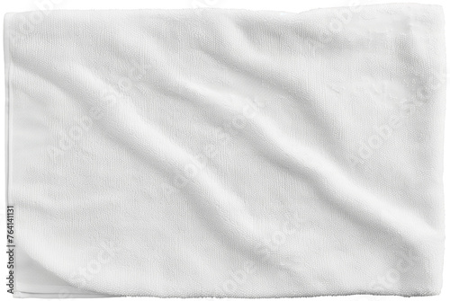 White cotton towel mock up template fabric wiper isolated.