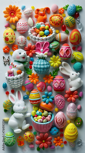 easter eggs with flowers © RJ.RJ. Wave