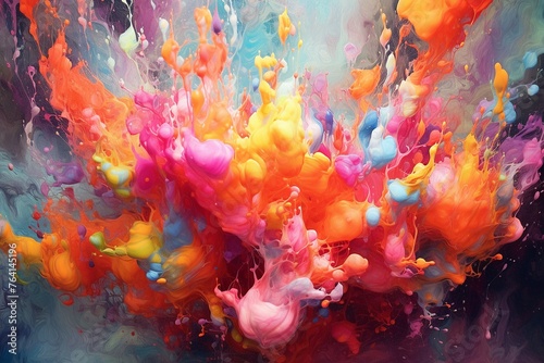 Vibrant Oil Painting a Splash of Colors © Pixel Alchemy