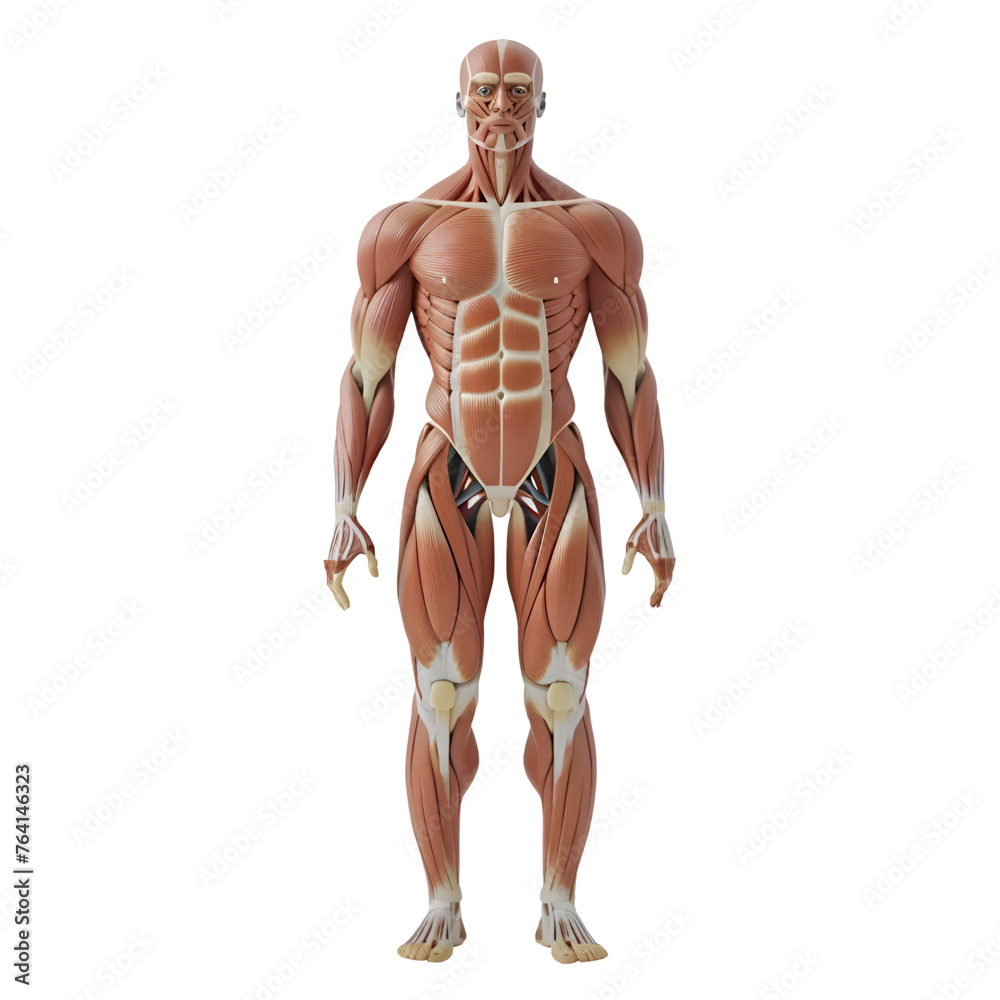 Human Organ Muscular System Model, Isolated on Transparent Backdrop - PNG Cutout Human Organ Muscular System Model, Isolated on Transparent Backdrop - PNG Cutout