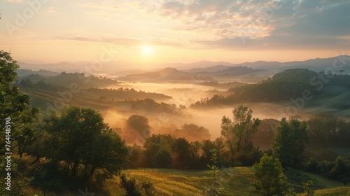 Morning mist in the mountains © SHI