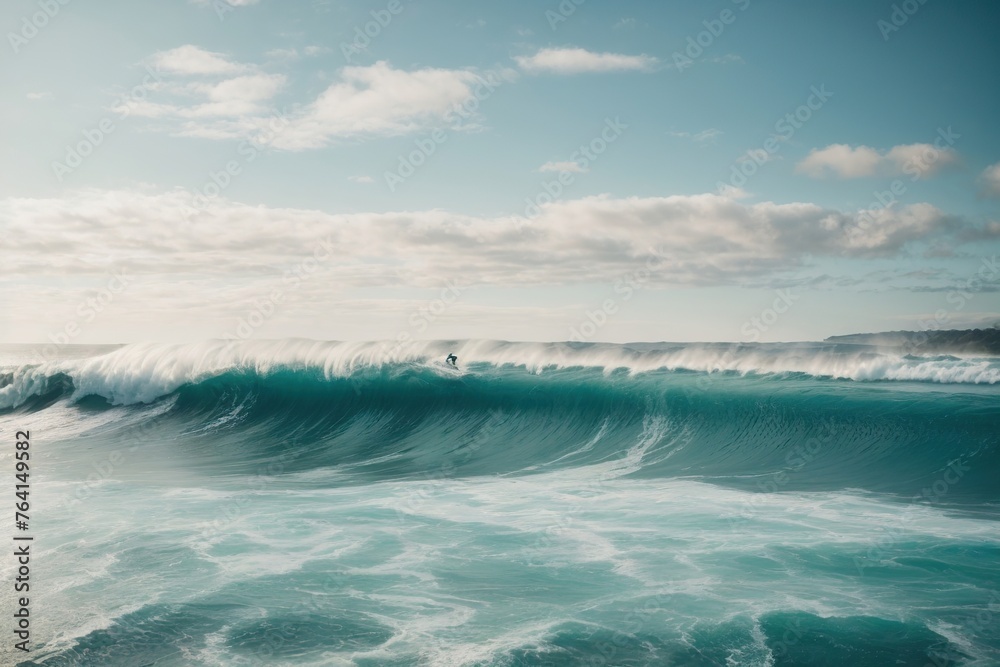 aerial view with surfing on wave perfect waves aerial view with surfing on wave perfect waves