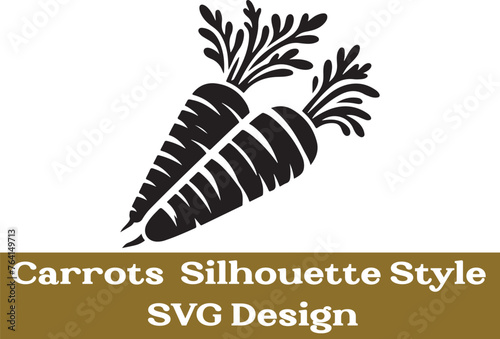 carrots  silhouette style Design