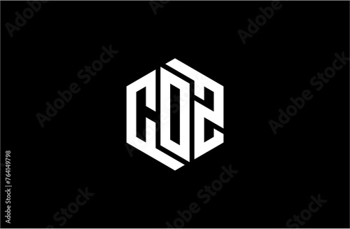 COZ creative letter logo design vector icon illustration