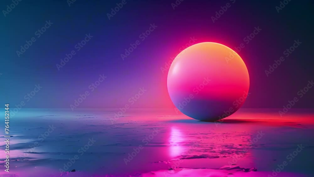 Neon shape futuristic deform. 3d render abstract art video of surreal 3d ball or sphere in curve wavy round and spherical lines forms in transparent glass material glowing blue purple neon gradient Neon shape futuristic deform. 3d render abstract art video of surreal 3d ball or sphere in curve wavy round and spherical lines forms in transparent glass material glowing blue purple neon gradient