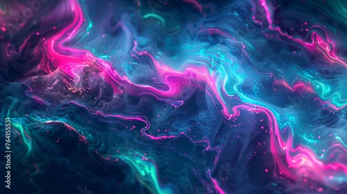 Abstract colorful neon cloud. 