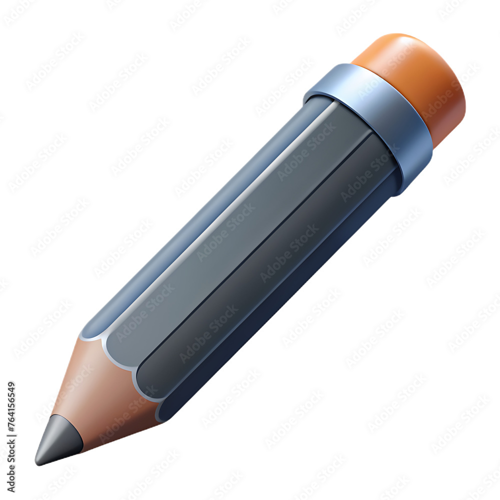 Short yellow pencil, realistic pencil isolated cartoon with rubber eraser. Short yellow pencil, realistic pencil isolated cartoon with rubber eraser.