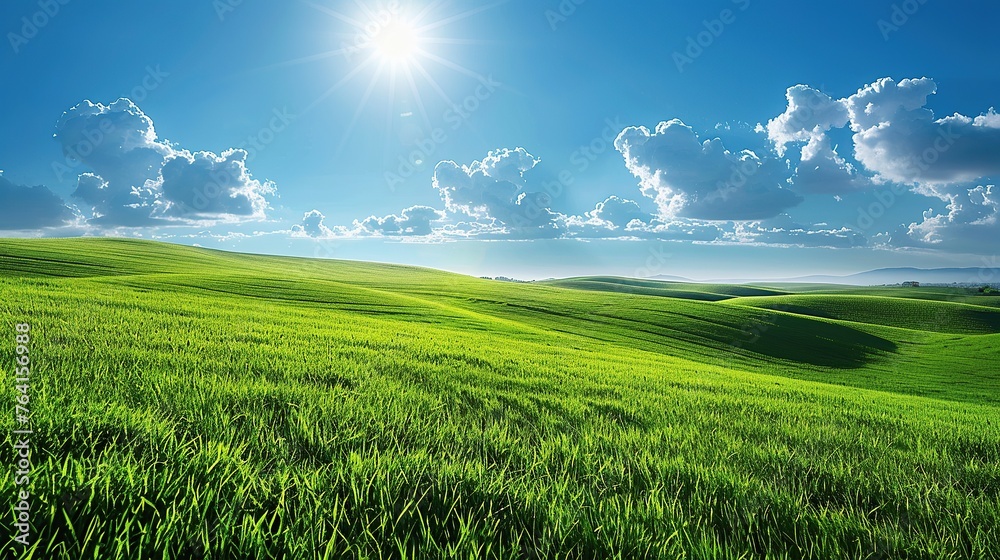 A summery Tuscany landscape with deep blue skies A summery Tuscany landscape with deep blue skies