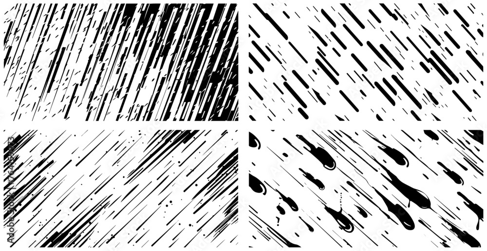 creative abstract pattern composed of diagonal dynamic lines black vector - obrazy, fototapety, plakaty 