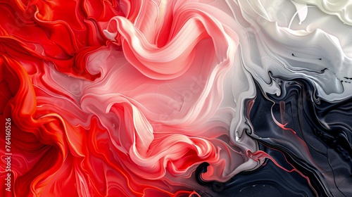 Marbled ink art, vibrant liquid patterns floating on water, abstract design