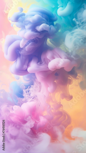 a colorful cloud in pastel shades