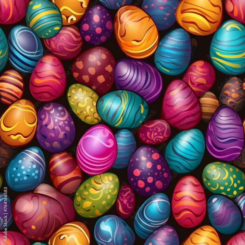 Seamless pattern of colorful easter eggs Seamless pattern of colorful easter eggs