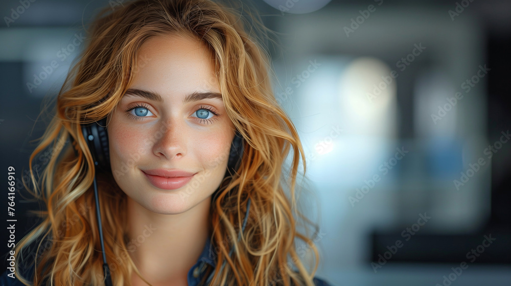 Portrait of a lovely and committed female customer service representative at the hub of customer support. Portrait of a lovely and committed female customer service representative at the hub of customer support.