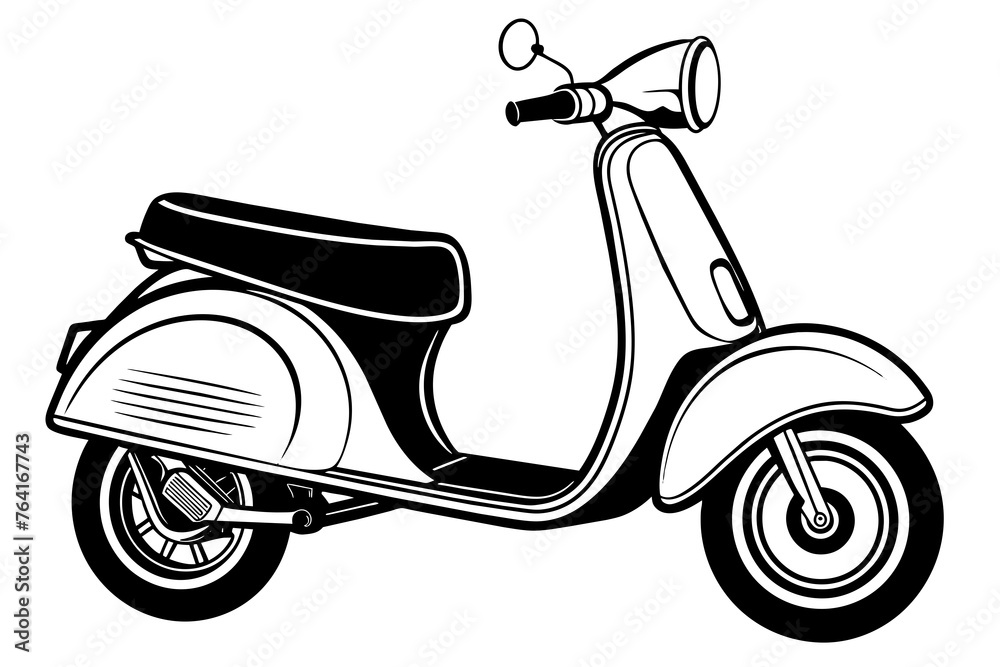 scooter illustration icon silhouette vector art