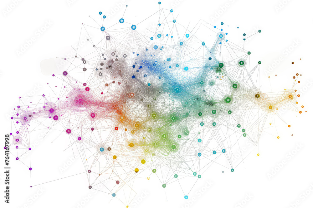 Fototapeta premium Neural web abstract on white background