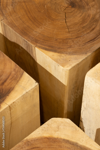 Patron de cubos de madera en vertical y diagonal