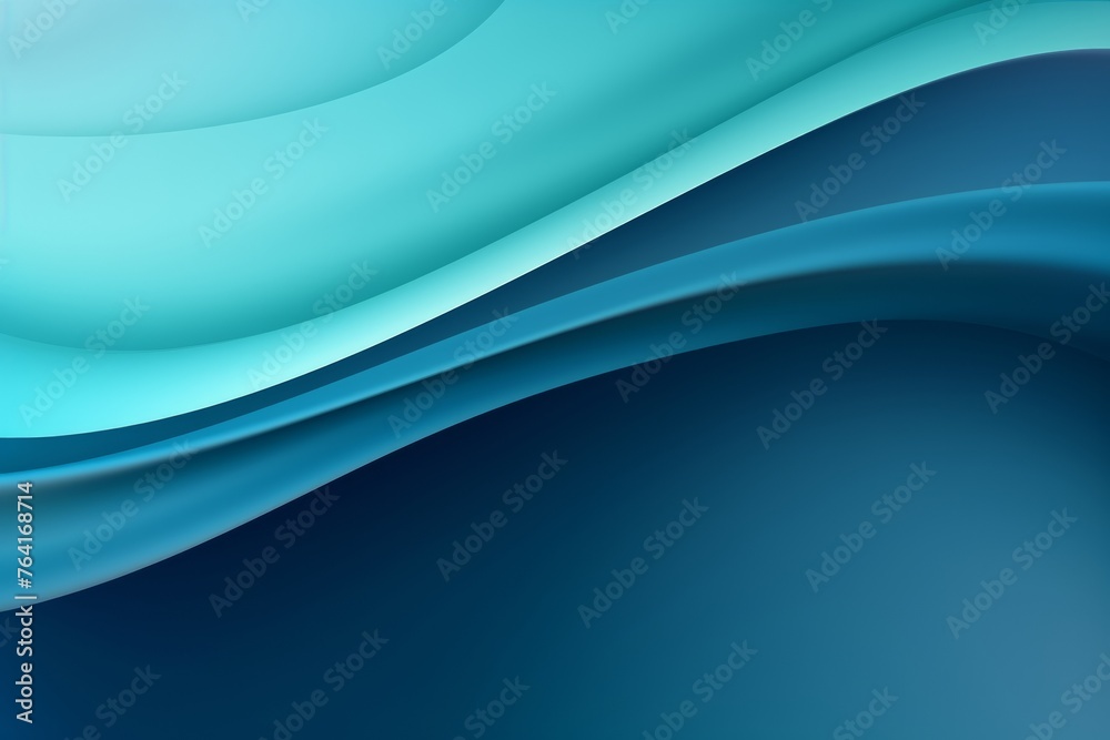 Obraz premium Slate Blue to Teal abstract fluid gradient design, curved wave in motion background for banner, wallpaper, poster, template, flier and cover