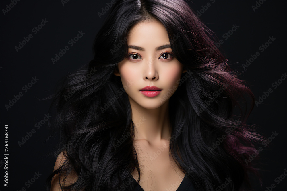 AI generated image of beautiful model woman in the hairdresser salon gets a new haircut AI generated image of beautiful model woman in the hairdresser salon gets a new haircut