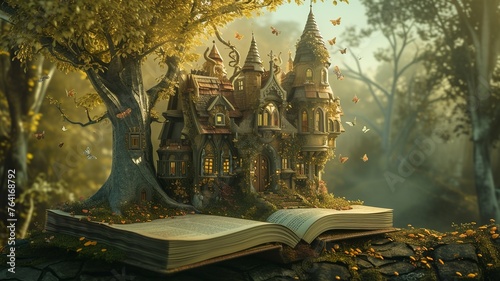 an artificial intelligence-generated image of an old book that brings the story to life