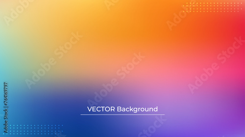 Abstract blurred gradient mesh background in bright rainbow colors. Colorful smooth banner template. Easy editable soft colored vector illustration in EPS10 without transparency.