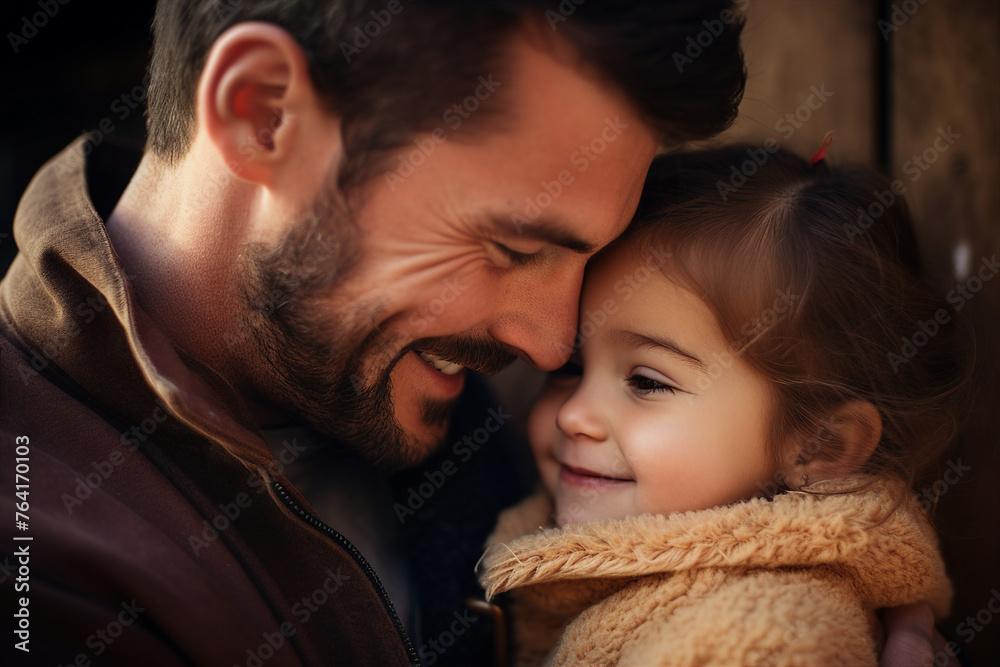 Happy father and mother day conceptual AI generation picture beautiful parent with small child Happy father and mother day conceptual AI generation picture beautiful parent with small child