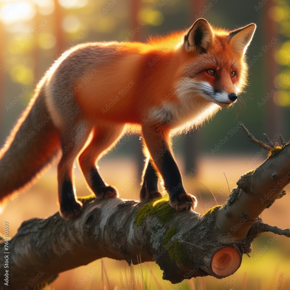 Obraz premium red fox vulpes in the wild