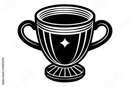 cup icon silhouette Vector art illustration