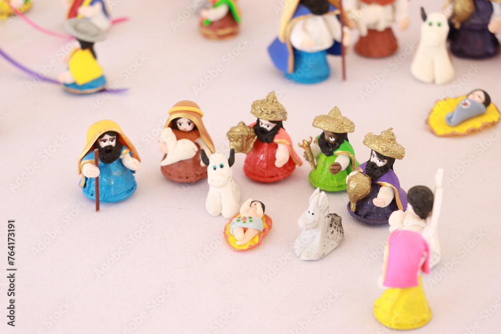 Obraz premium Figuras de Mazapán, representación de sagrada familia.
