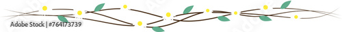 Daisies flower branch divider