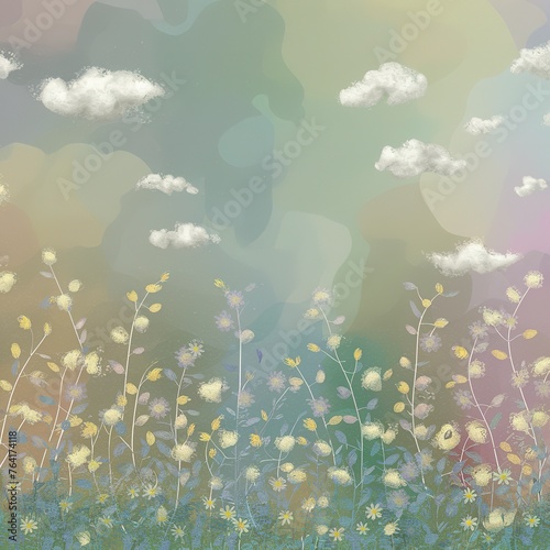 Creative background with pastel elements © Ionela