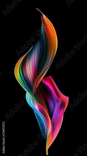 Background illustration  abstract image of smooth lines on a black background  unusual image in soft light.